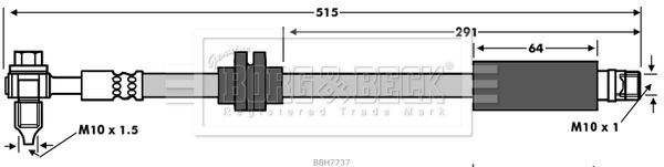 BORG & BECK Bremžu šļūtene BBH7737